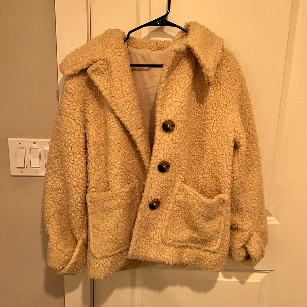 Cream Free People teddy